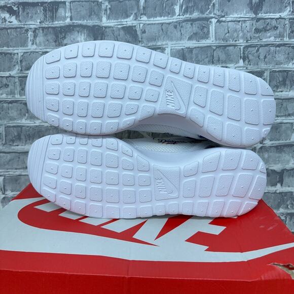 Nike Roshe One Triple White Los Angeles Dodgers Custom 511881-112 Mens Size 10 - Picture 6 of 7